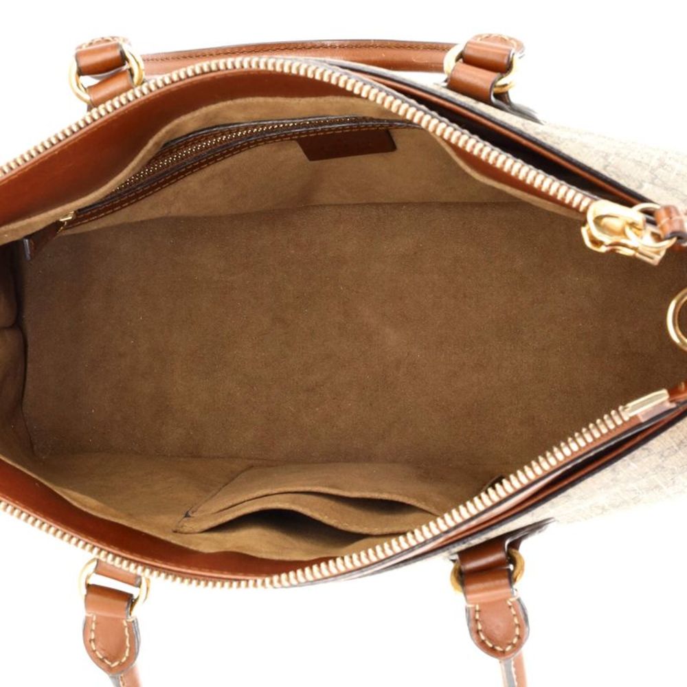 Gucci Linea A Convertible Tote GG Coated Canvas Medium Brown - Picture 5 of 9